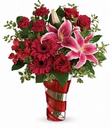 Teleflora's Swirling Desire Bouquet from Backstage Florist in Richardson, Texas